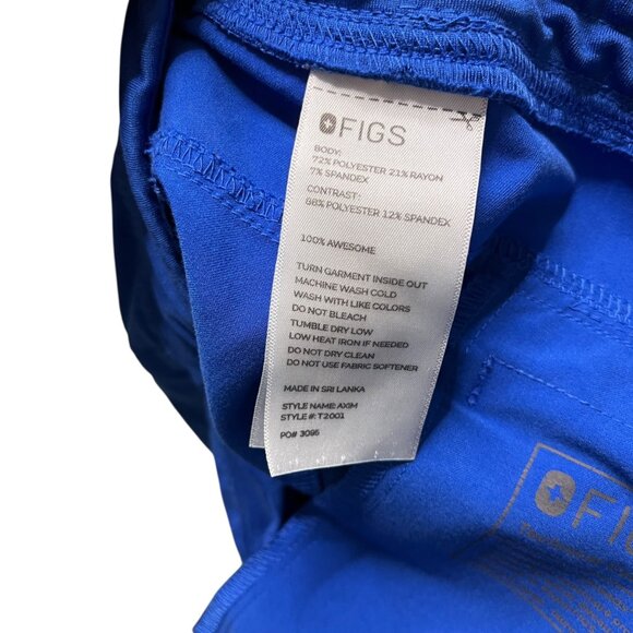 Figs Axim Cargo Scrub Pants XL Royal Blue Technical Collection Pockets - Picture 8 of 9